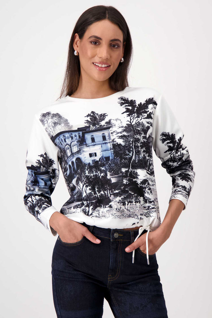 Sweatshirt w English Garden Print