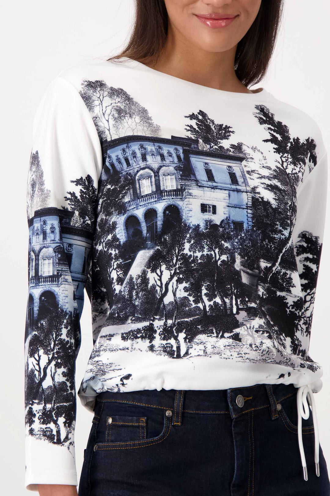 Sweatshirt w English Garden Print
