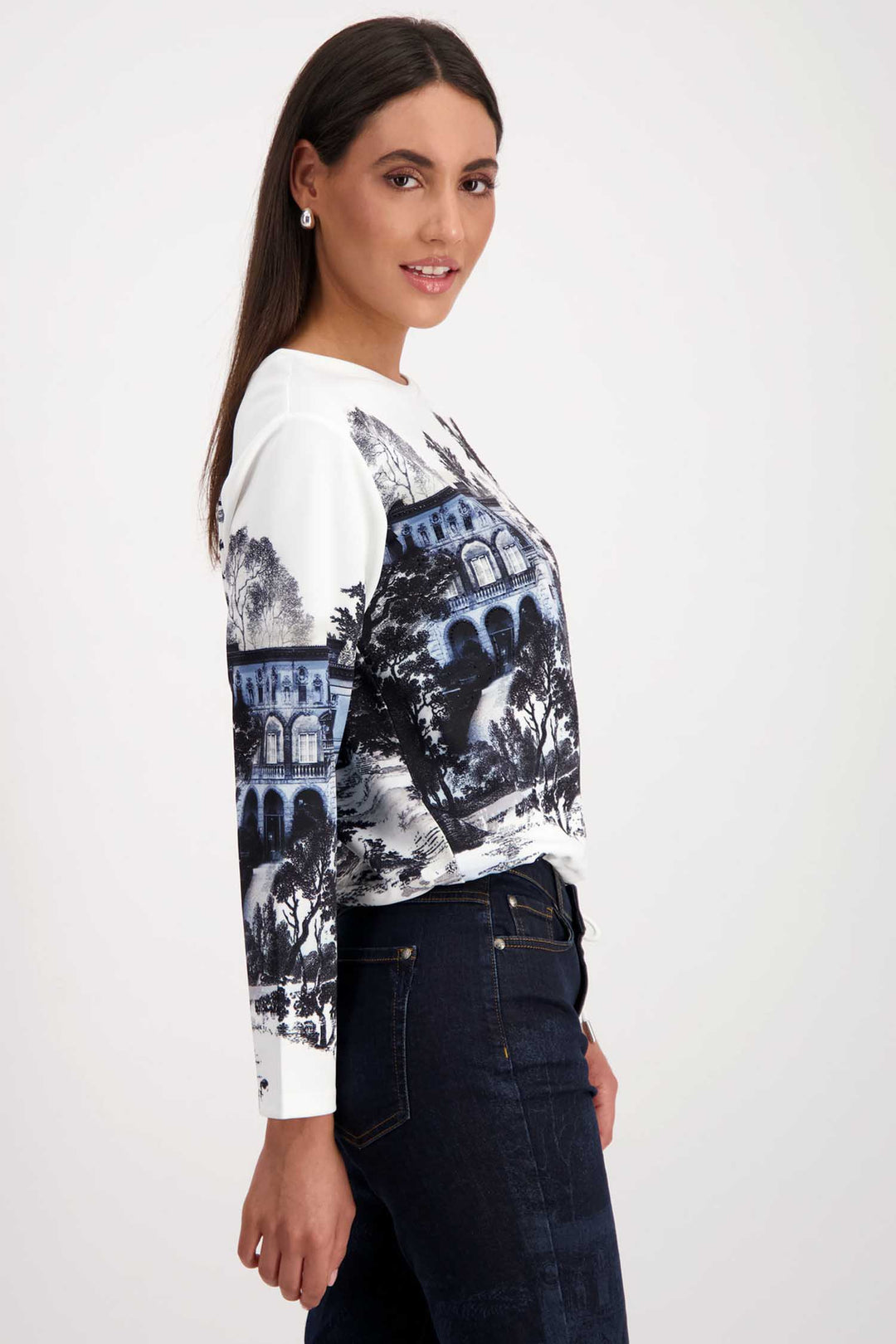 Sweatshirt w English Garden Print