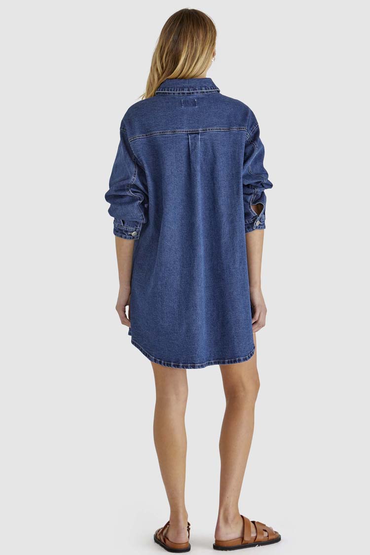 Sweeny Denim Shacket in Indigo Wash