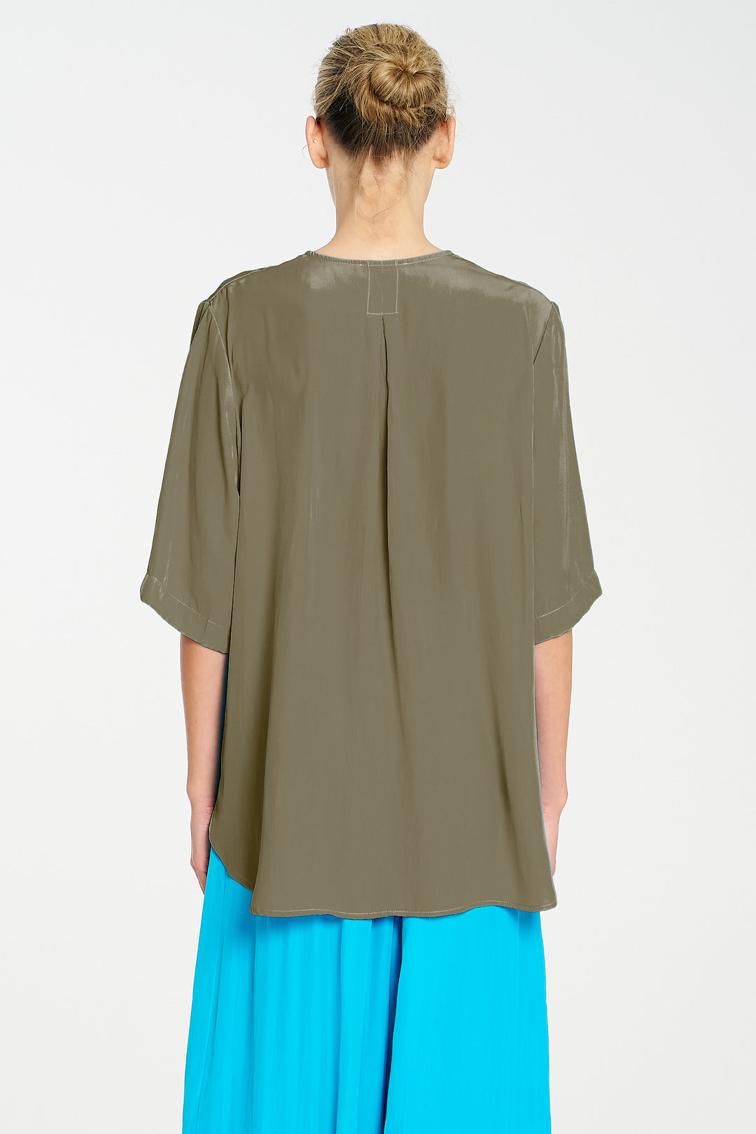 Swish Plaza Top in Fossil