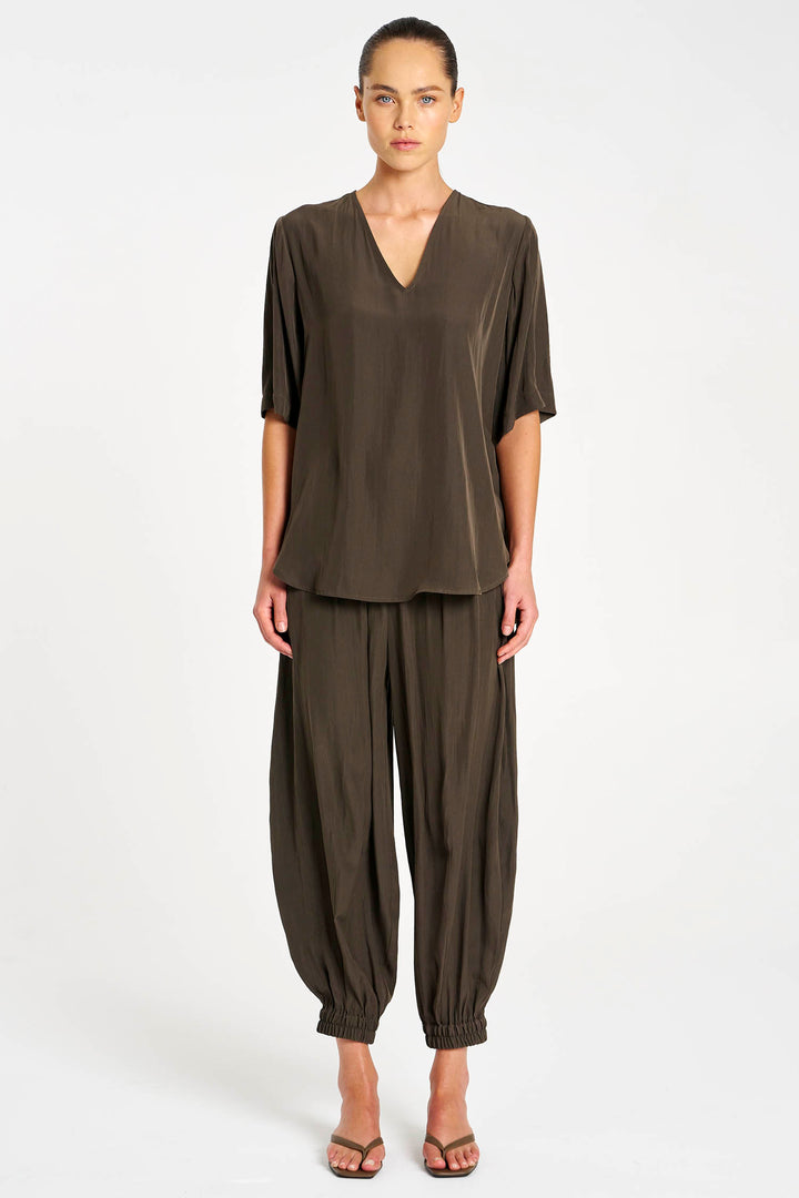 Swish Plaza Top in Leather