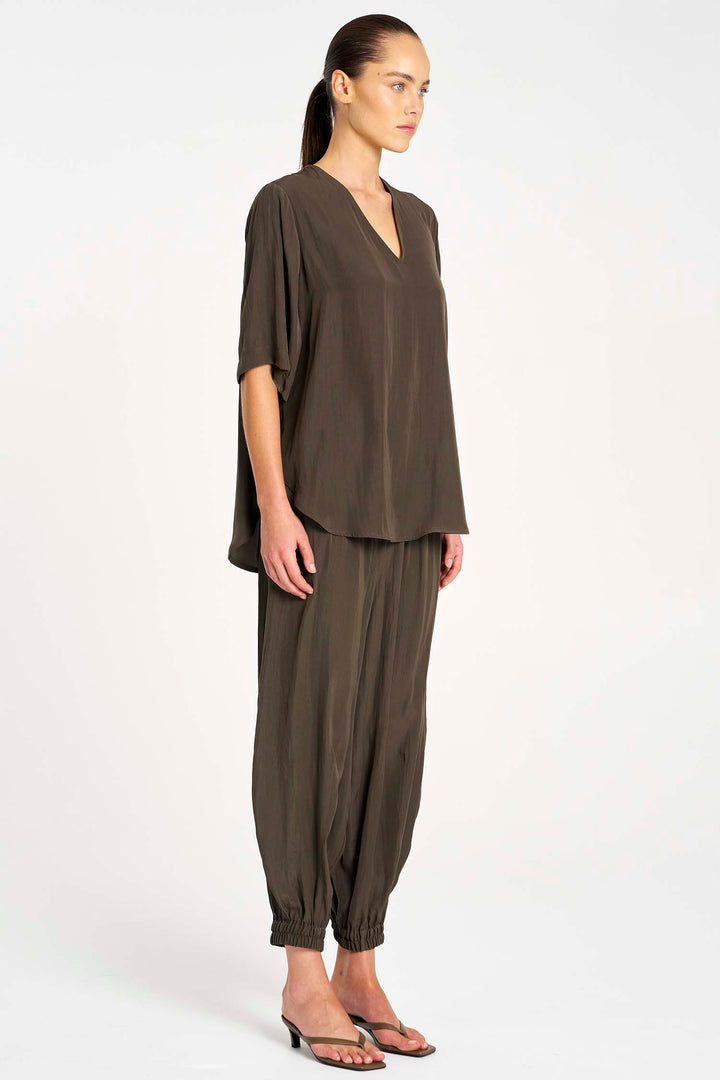 Swish Plaza Top in Leather