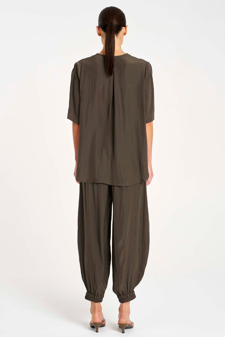Swish Plaza Top in Leather