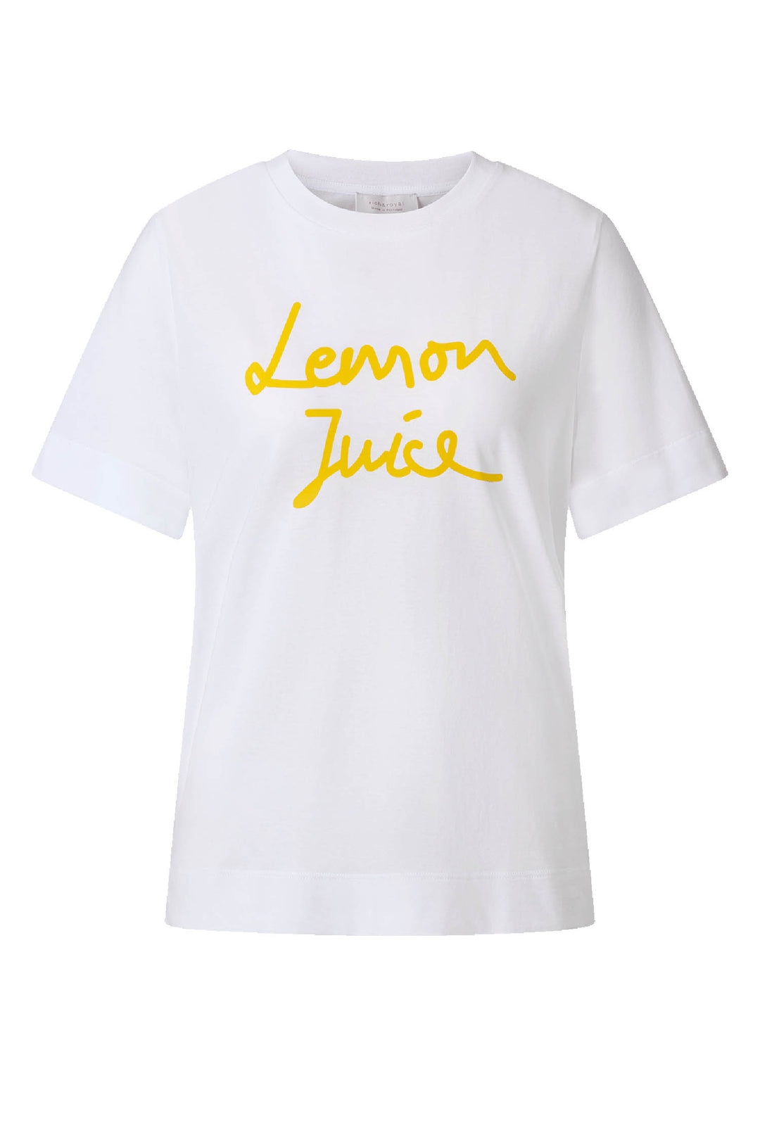 T-shirt w Lemon Juice Print in White