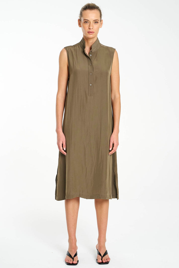 Tab Slide Dress in Fossil