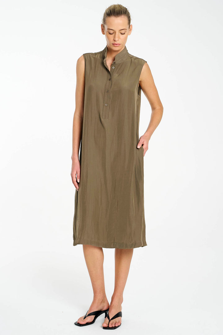 Tab Slide Dress in Fossil