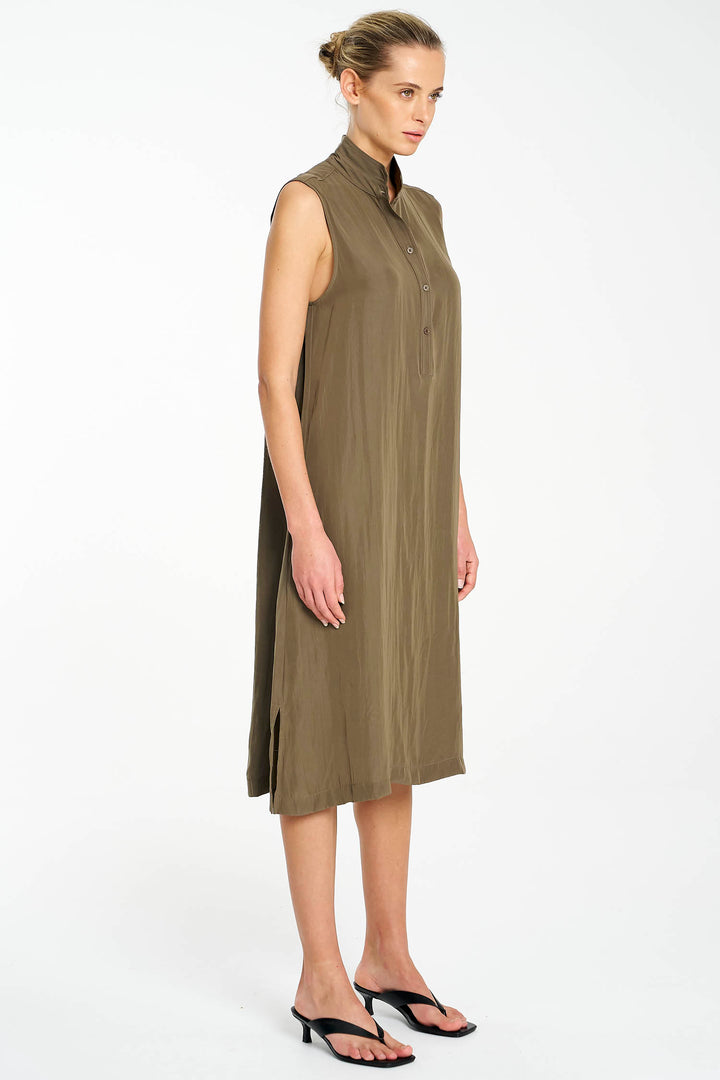 Tab Slide Dress in Fossil