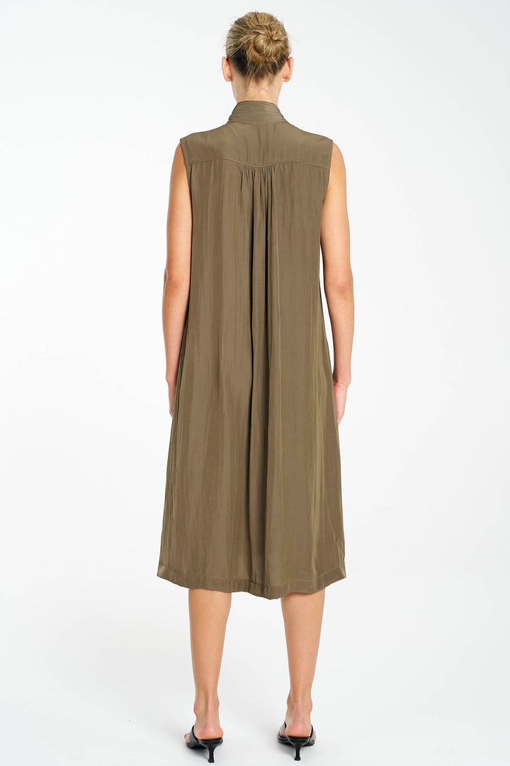 Tab Slide Dress in Fossil