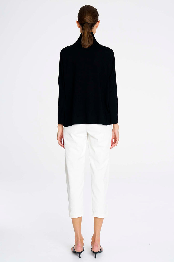 Tab Sweater in Black