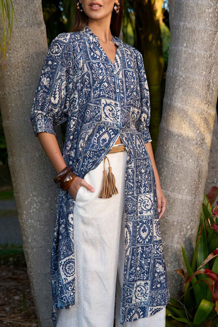 Taja Shirt Dress in Ink