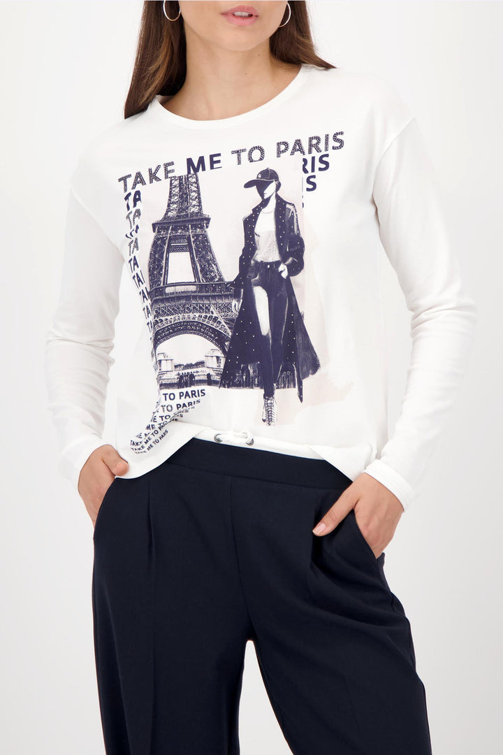 Take Me to Paris Tee in Off White