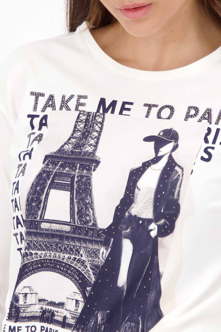 Take Me to Paris Tee in Off White
