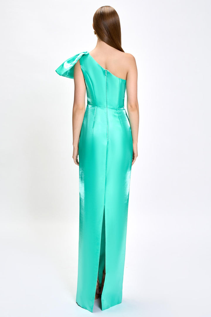 Talitha One Shoulder Maxi Dress in Aqua