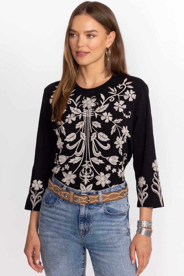 Talithia 3/4 Sleeve Crew-Neck Tee