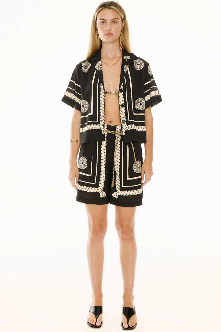 Tangled Shirt in Black Pebble