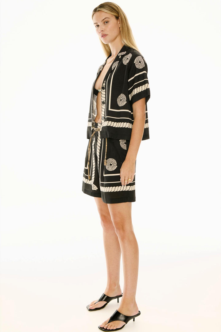 Tangled Short in Black Pebble