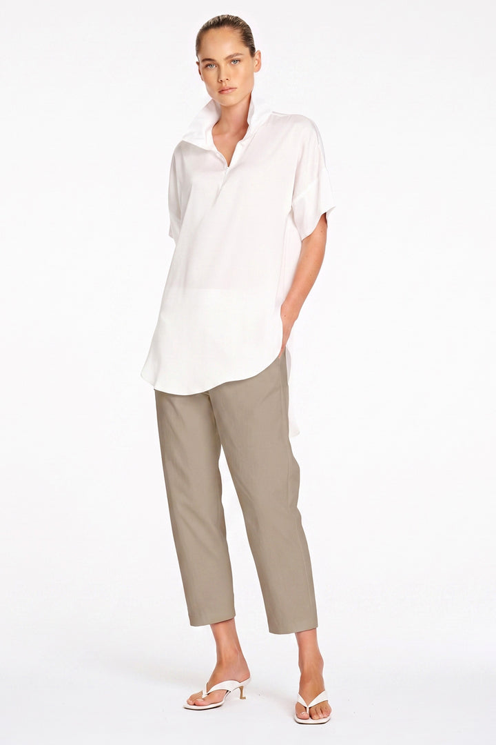 Tapered Flat Pant in Fawn