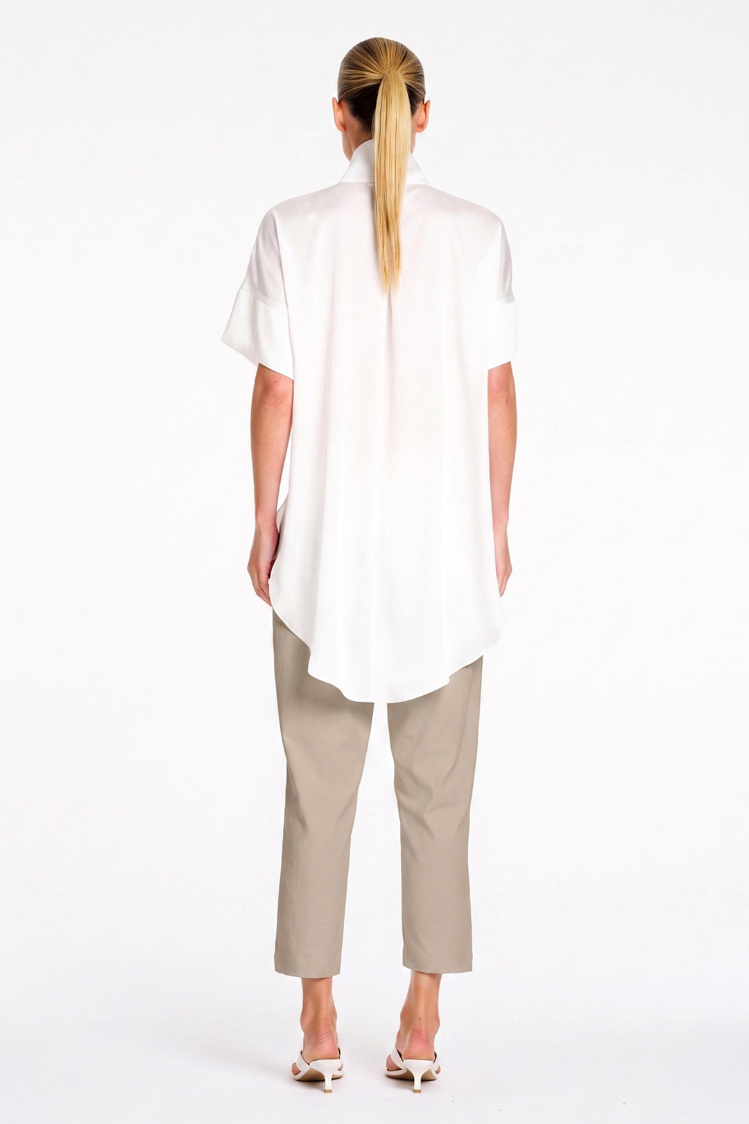 Tapered Flat Pant in Fawn