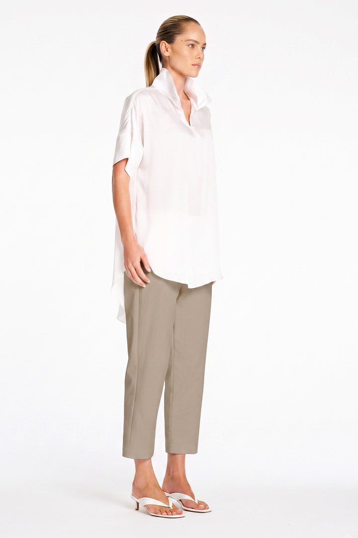 Tapered Flat Pant in Fawn