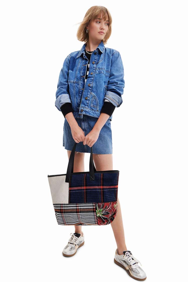 Tartan Patchwork Shopper Bag