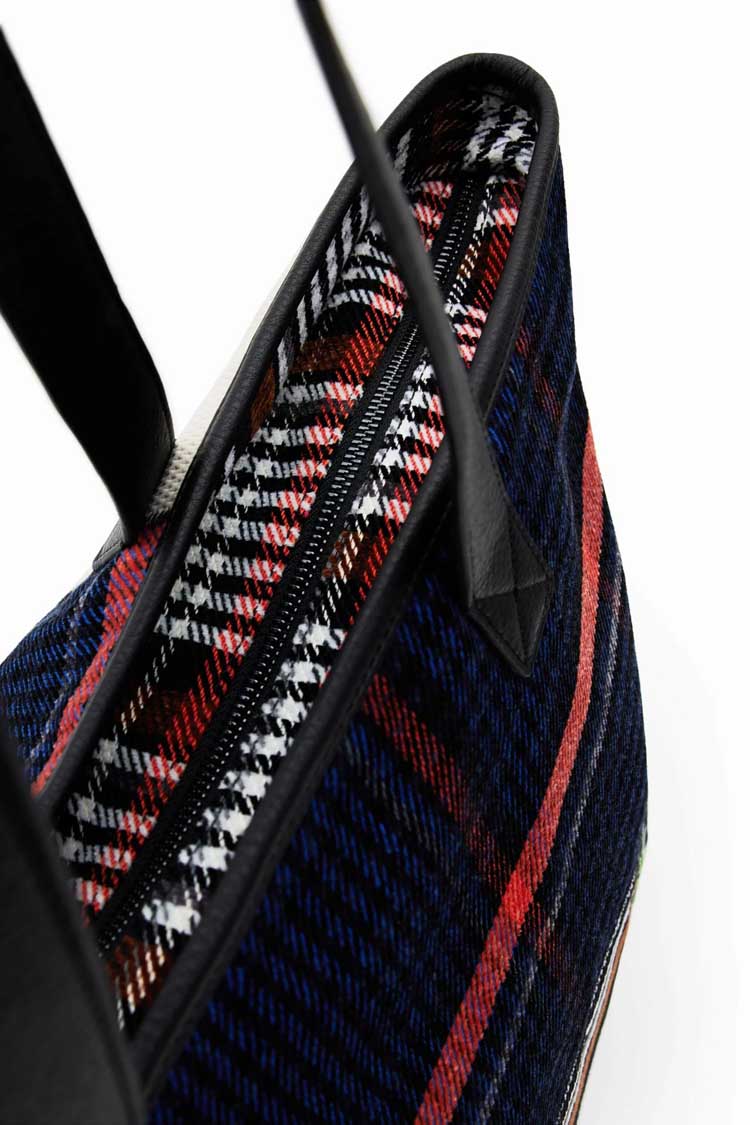 Tartan Patchwork Shopper Bag by Desigual Frockaholics at Momento