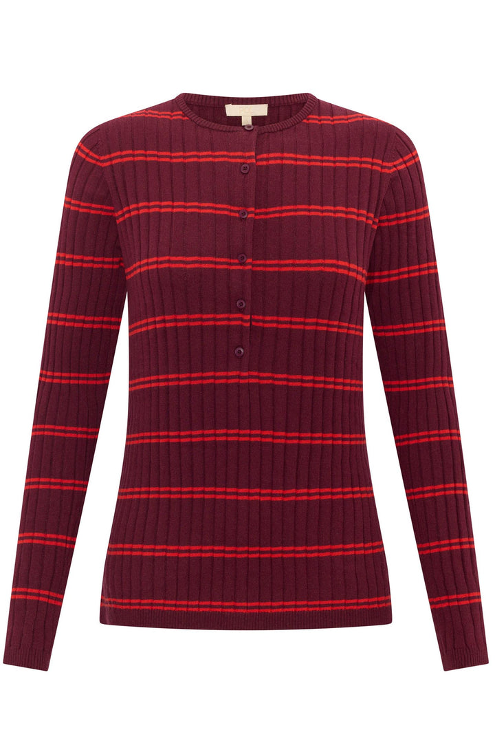Tate Henley in Merlot/ Red Stripe