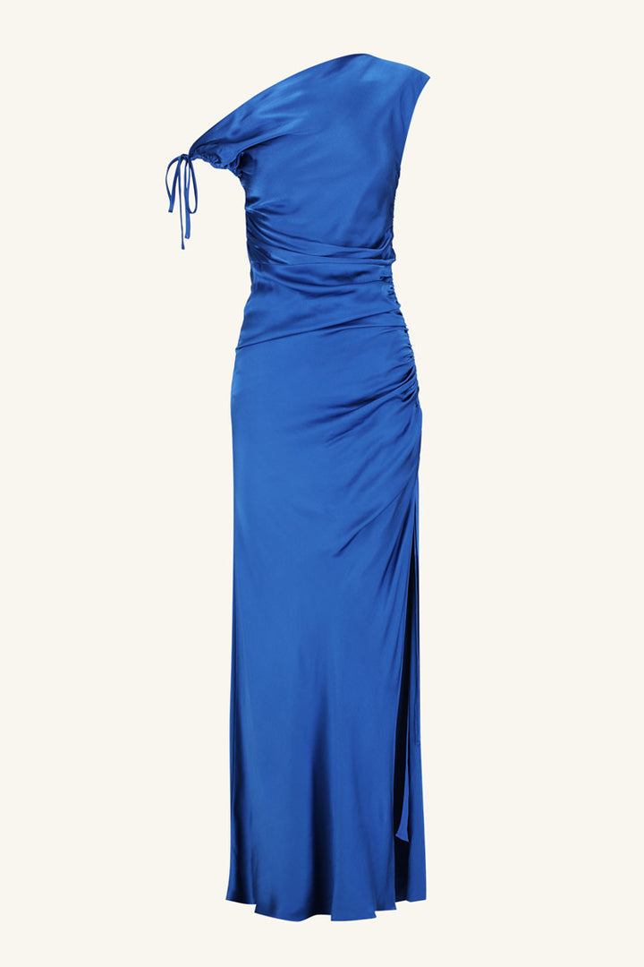Tatum Gathered Maxi Dress in Ultramarine