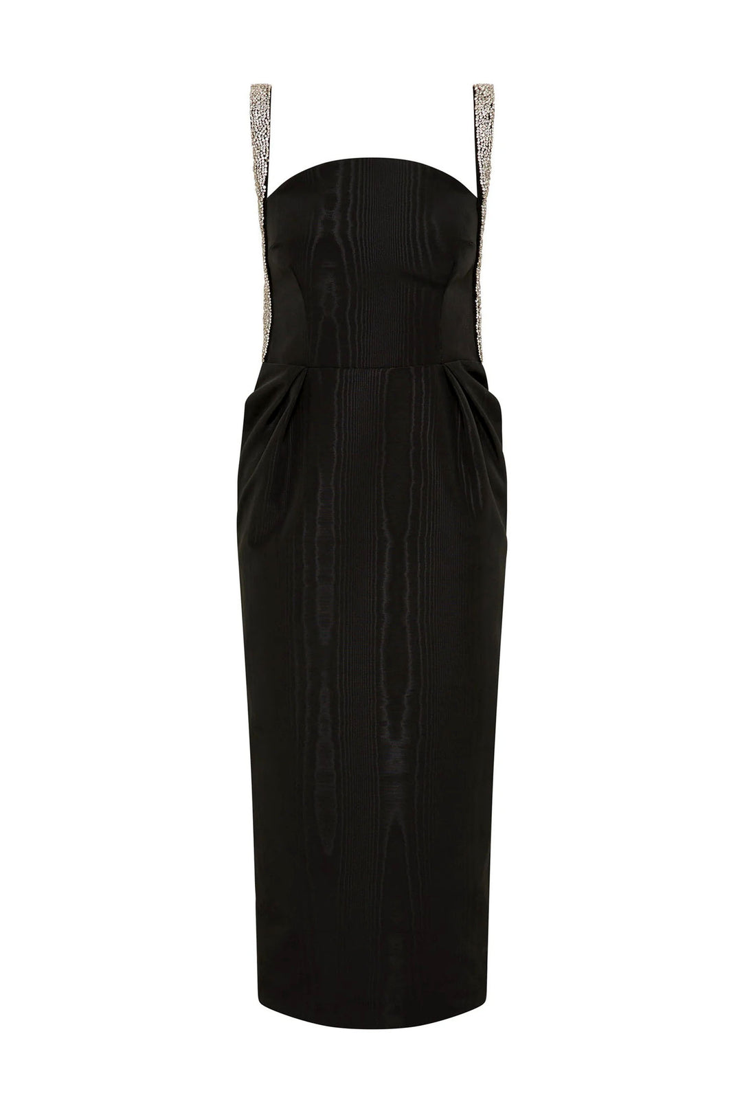 Teles Embellished Midi Dress in Black