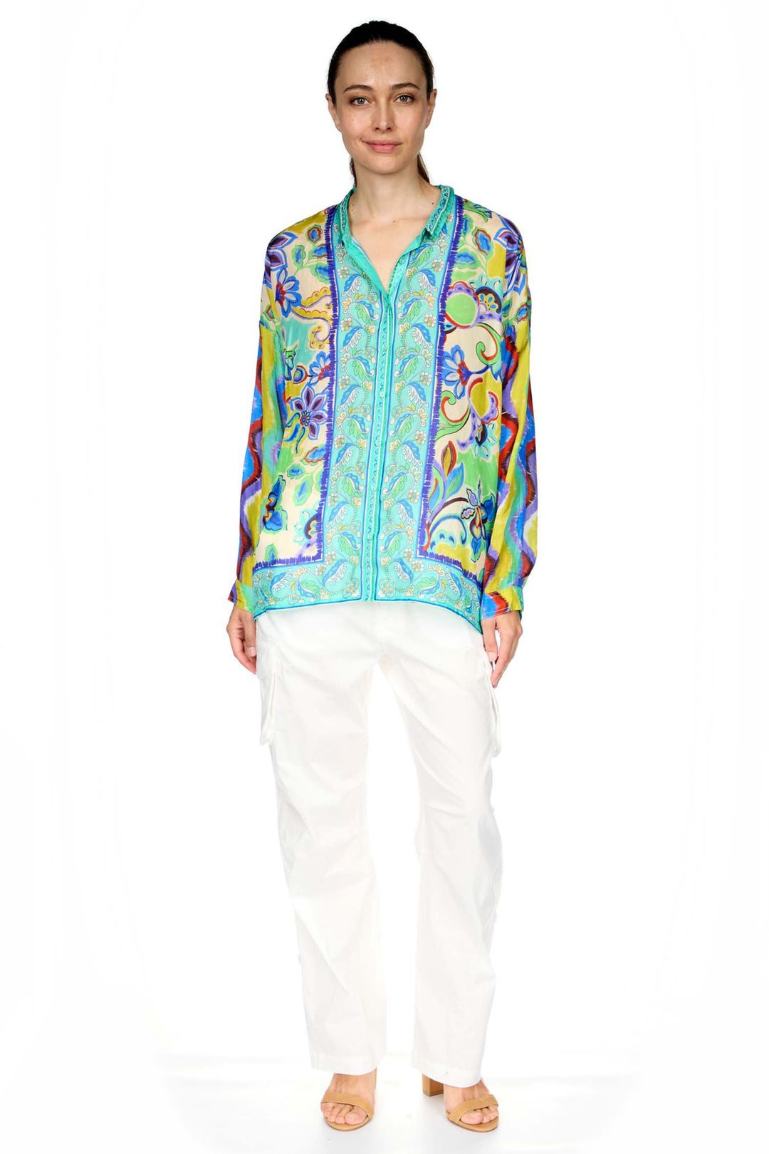 Audrey Button Up Shirt in Rosea