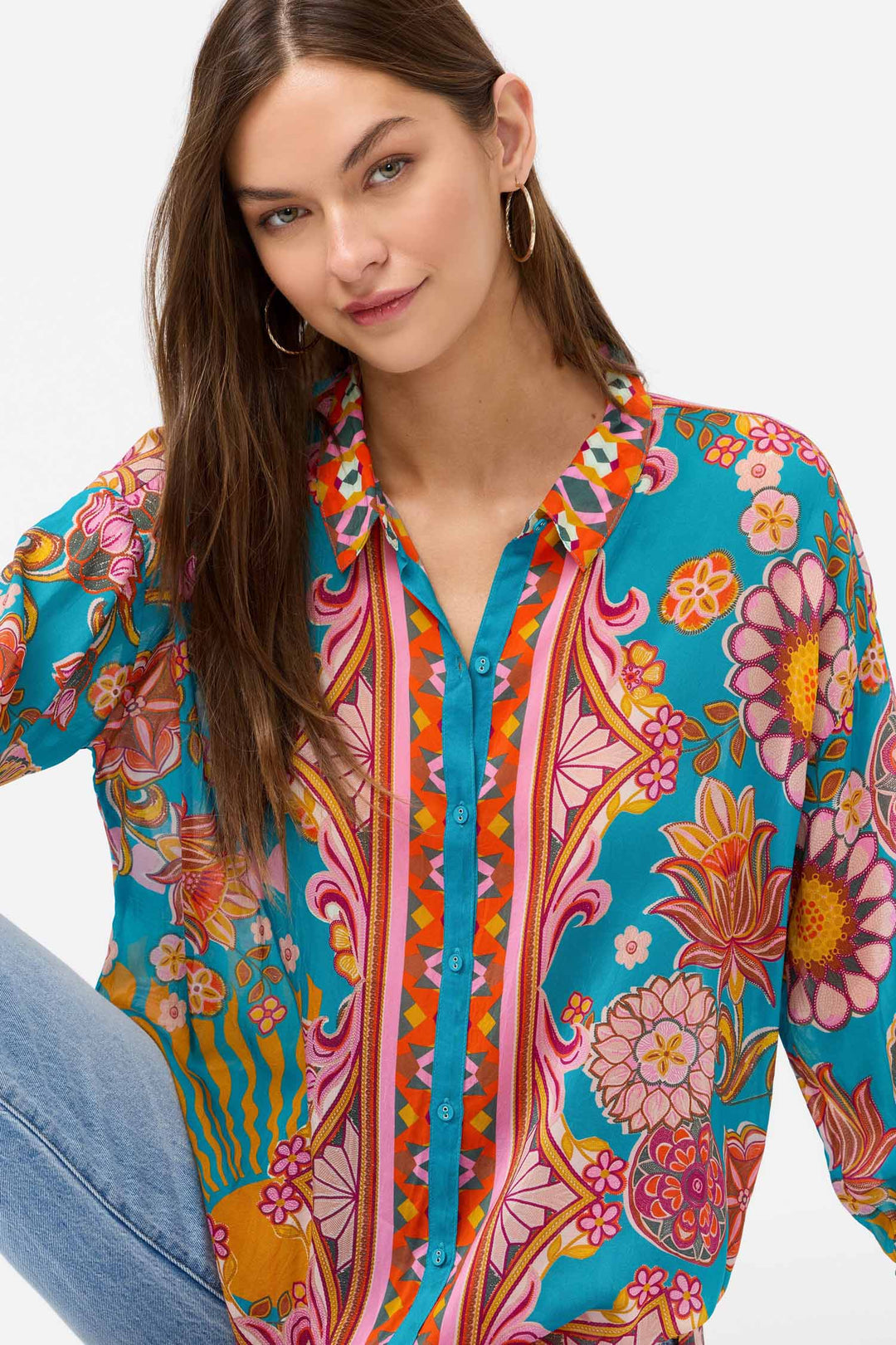 Audrey Button Up Shirt in Endora