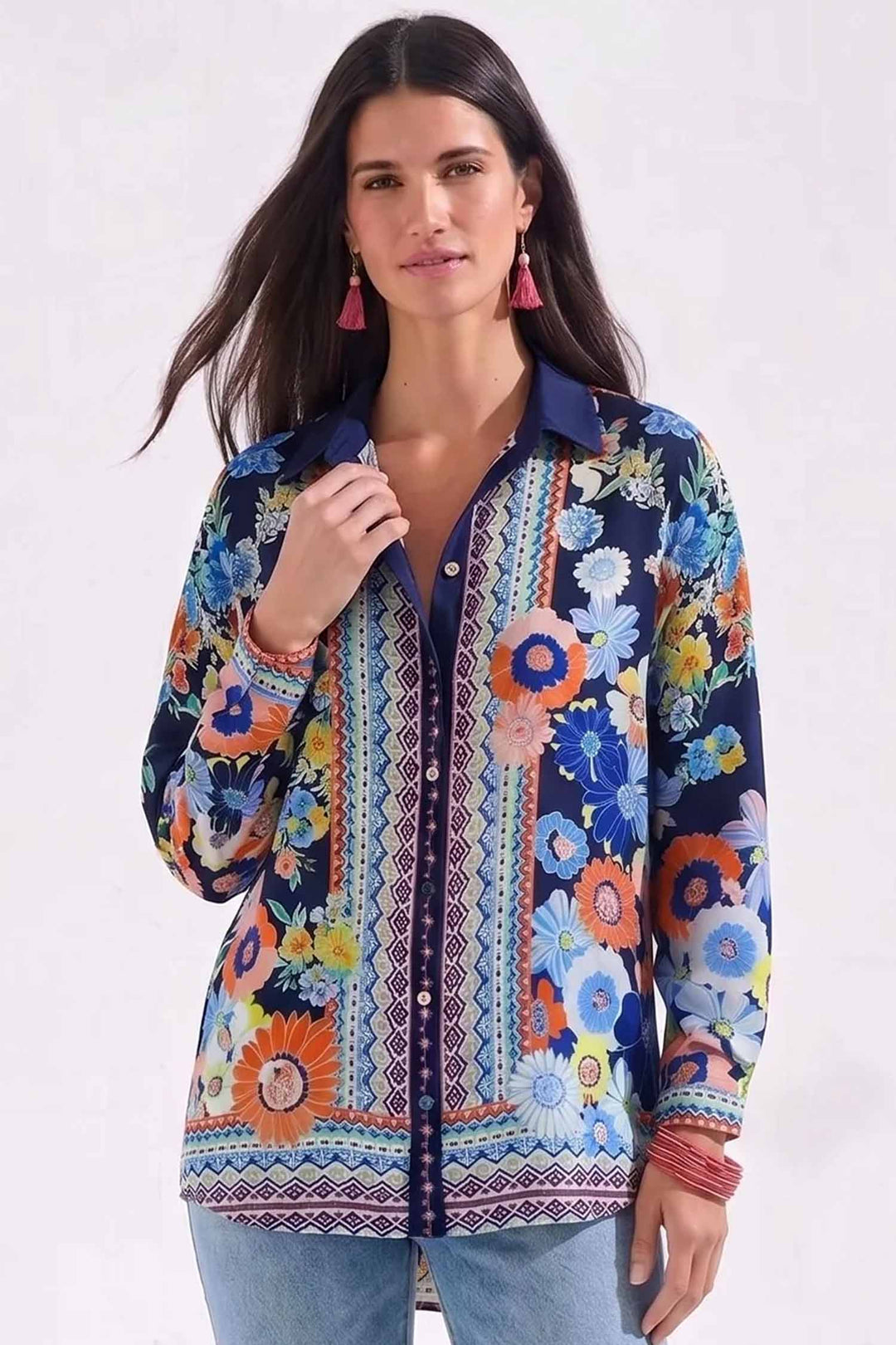 Audrey Button Up Shirt in Tiana