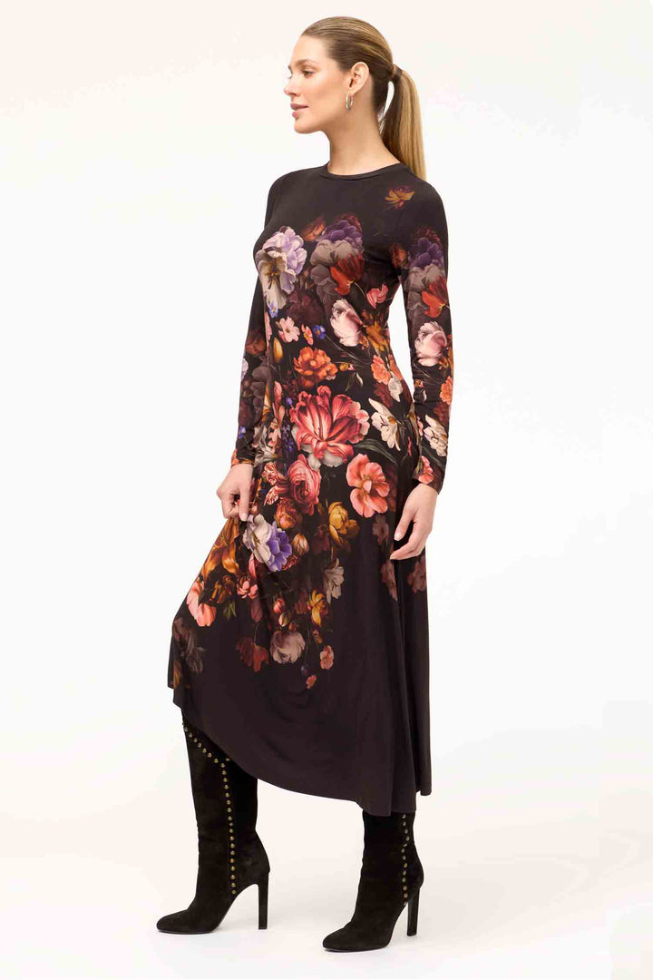 Janie Fav Long Sleeve Midi Dress in Beckett Blooms
