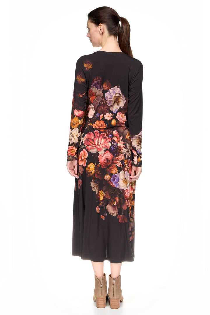 Janie Fav Long Sleeve Midi Dress in Beckett Blooms
