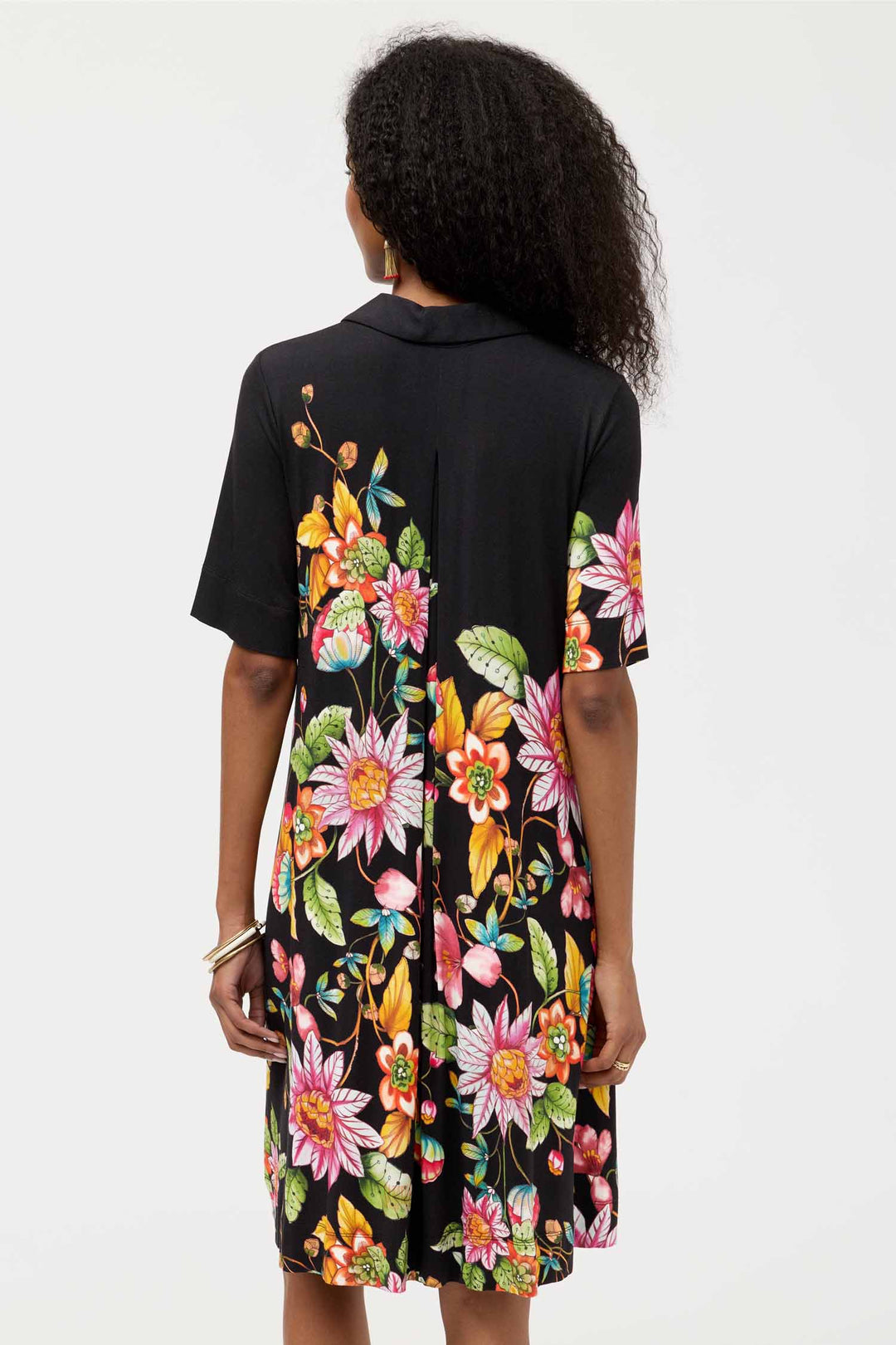 Janie Favourite Polo Swing Dress in Orlaya Black