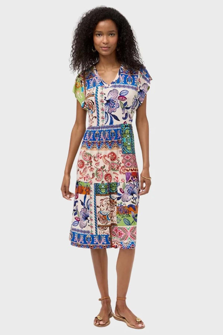 Janie Fav Tiered Tea Length Dress in Armeri