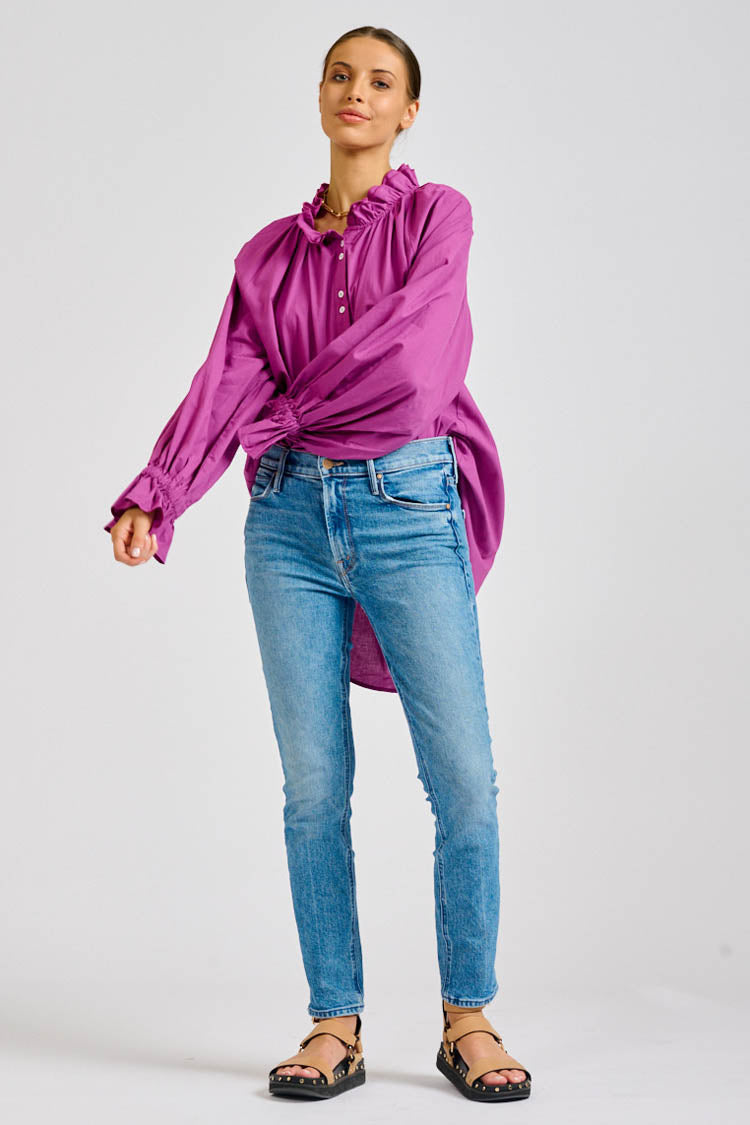 The Mia Easy Flow Shirt in Magenta