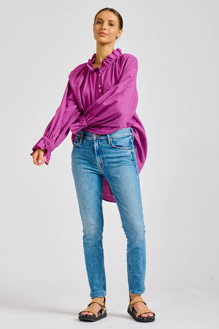 The Mia Easy Flow Shirt in Magenta