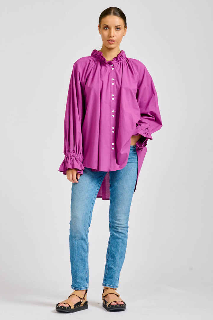 The Mia Easy Flow Shirt in Magenta