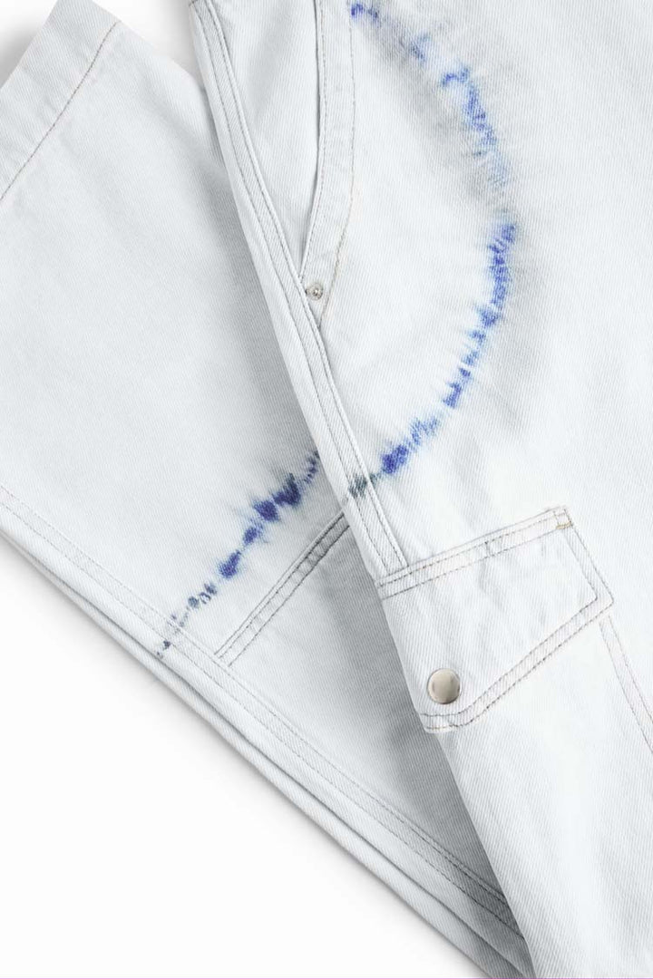 Tie-dye Cargo Washed Jeans