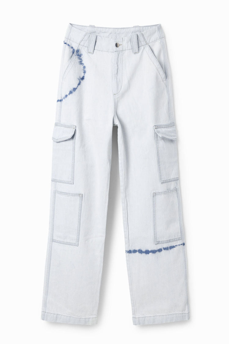 Tie-dye Cargo Washed Jeans | FINAL SALE