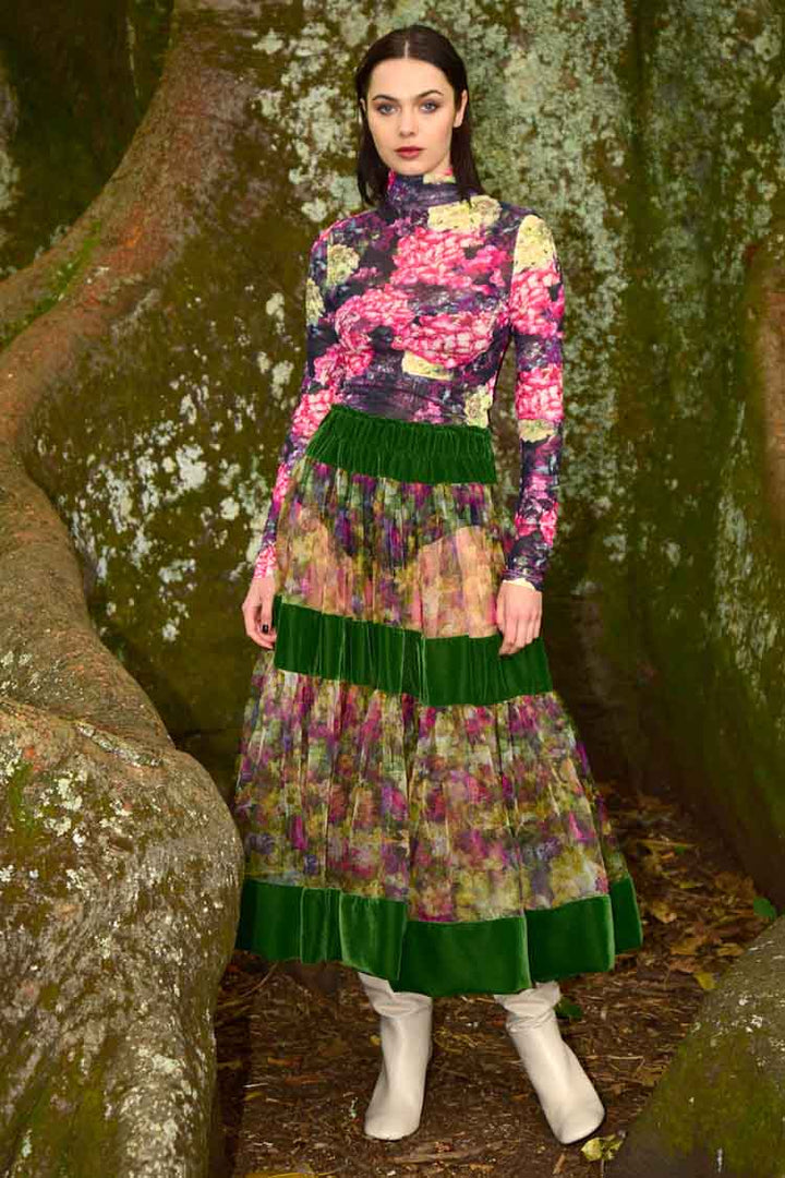 Tier Diary Floral Skirt