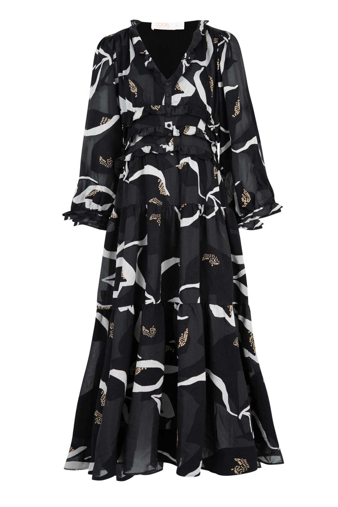Tier Me Out Dress in Black