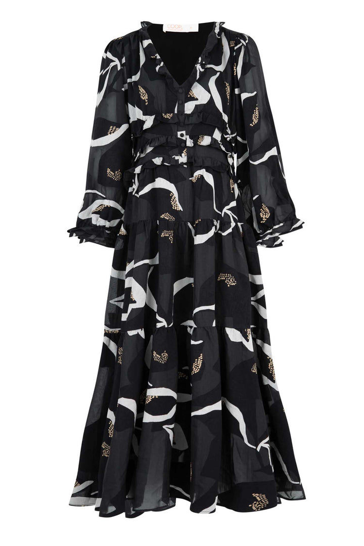 Tier Me Out Dress in Black