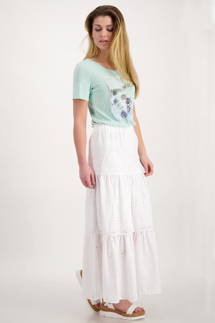 Tiered Lace Maxi Skirt in White | FINAL SALE