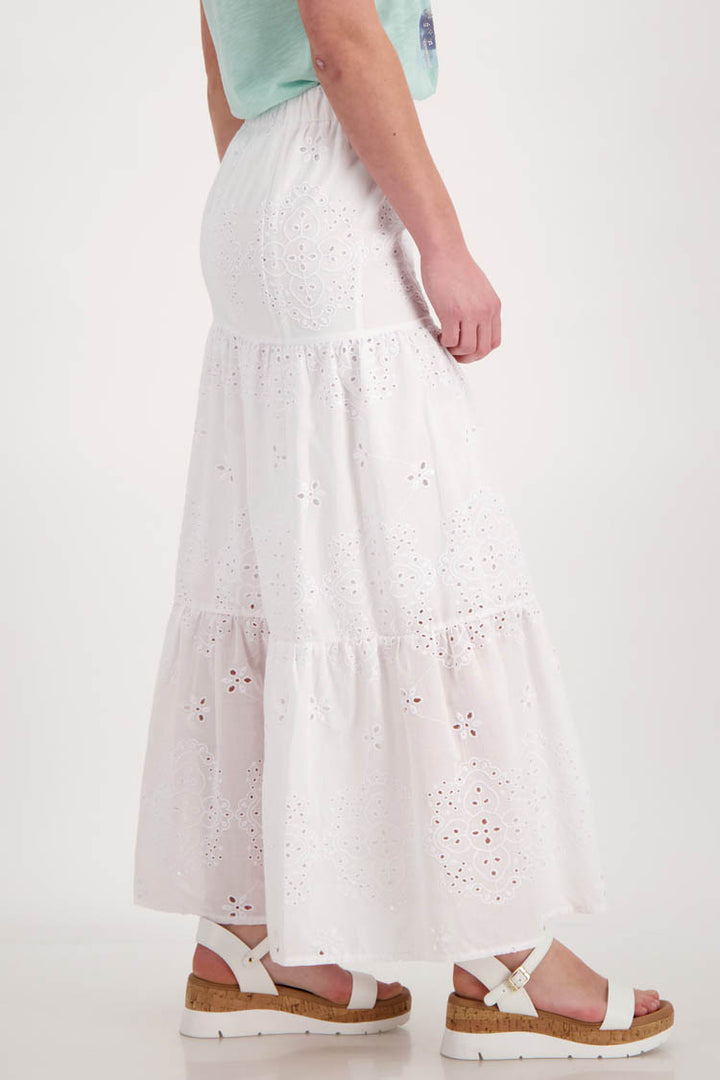 Tiered Lace Maxi Skirt in White | FINAL SALE