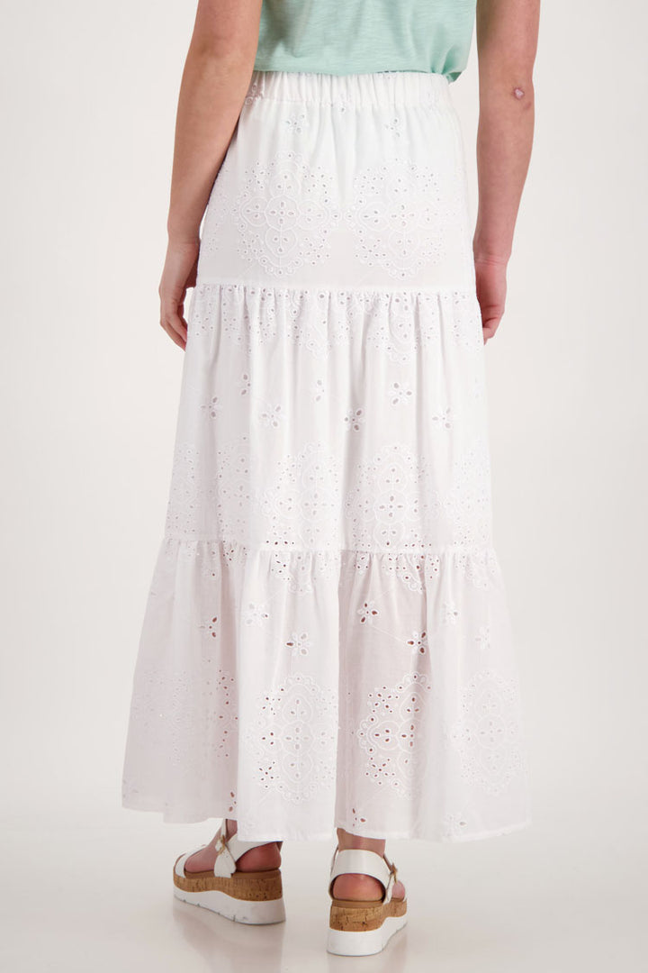 Tiered Lace Maxi Skirt in White | FINAL SALE