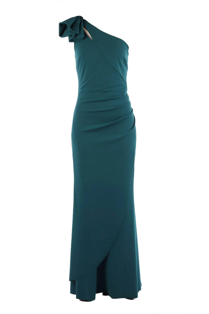 Tiffany One Shoulder Gown in Teal