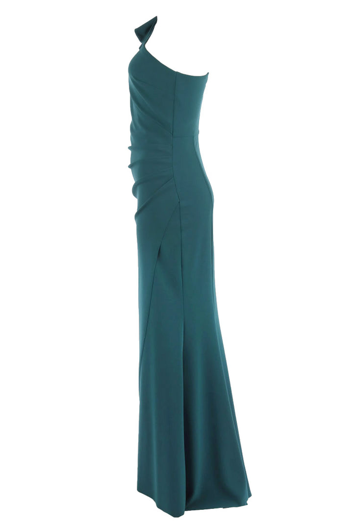 Tiffany One Shoulder Gown in Teal