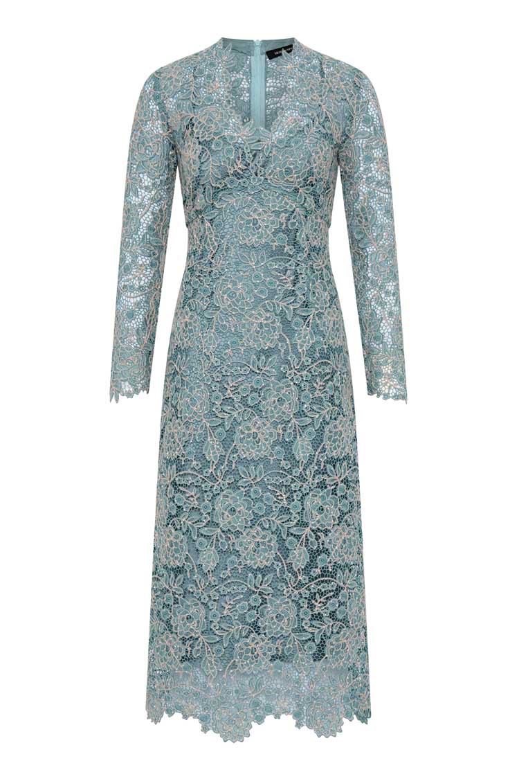 Tiffany V-Neck Dress in Light Blue